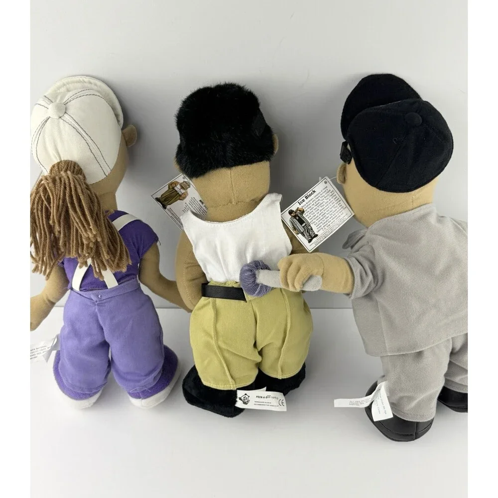 3 VTG Homies Plush Dolls Ice Block/Mr Fit/Fly Gurl W/ Tags / Peek A Boo Toys